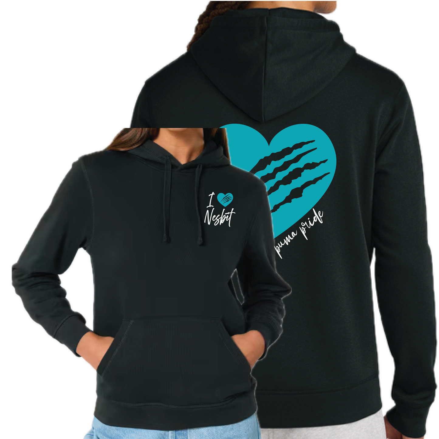 Puma Heart Fitted Adult Hoodie