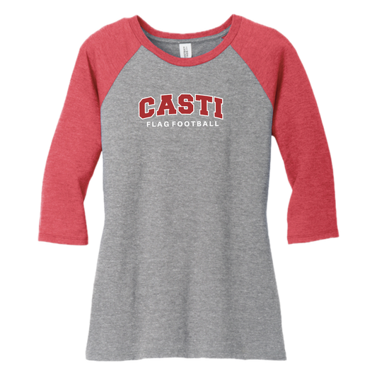 Castilleja Flag Football Women's Raglan T-Shirt