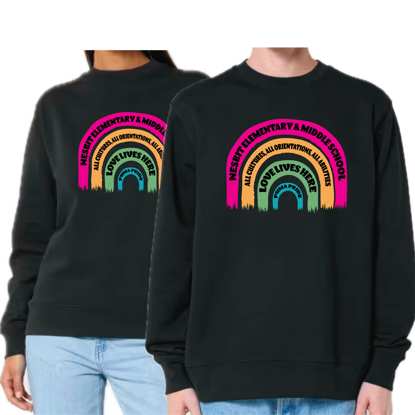 School Signs Rainbow Adult Crew