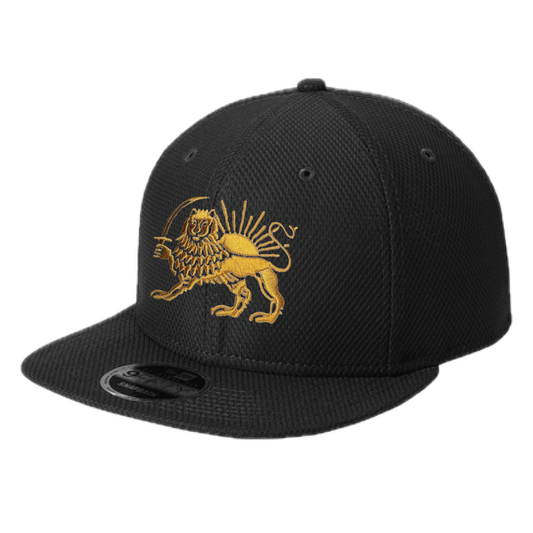 The Lion and the Sun Flat Brim Hat - Black Diamond
