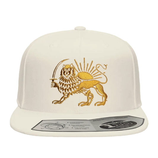 The Lion and the Sun Flat Brim Hat - Vanilla